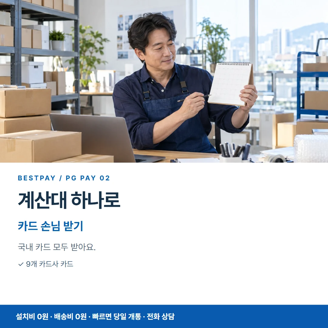 PG결제 · 계산대 하나로 카드 손님 받기 카드뉴스 2